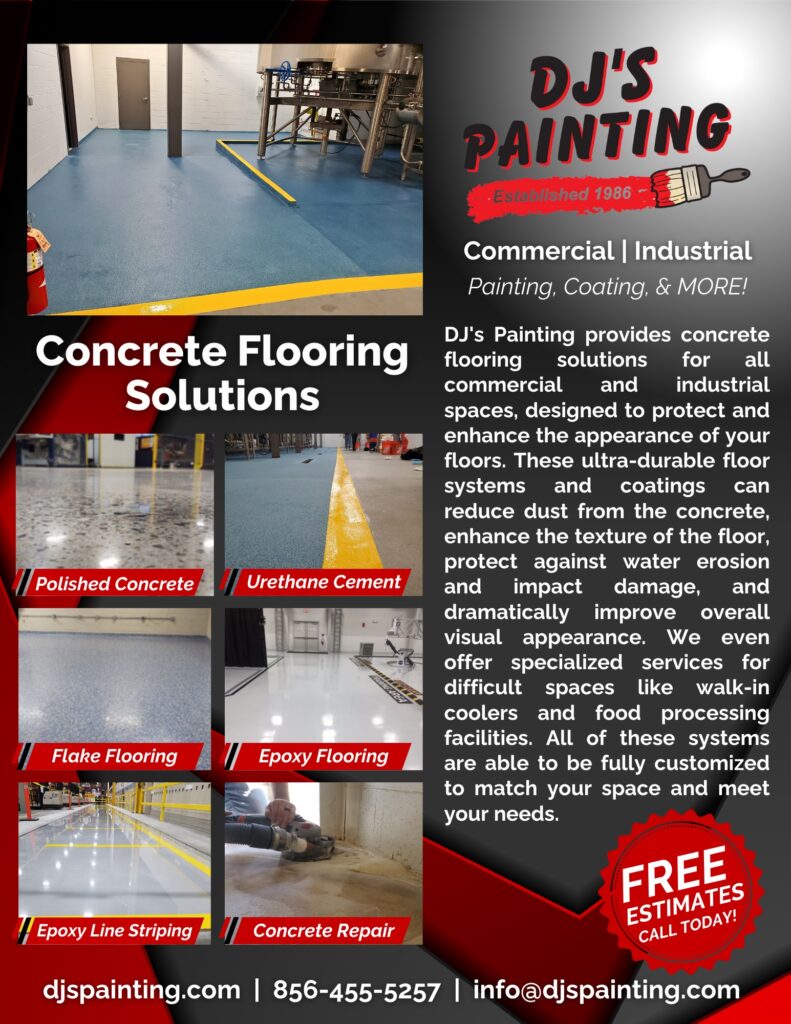 DJs Services Cut Sheets - Commercial &amp; Industrial Flooring Solutions